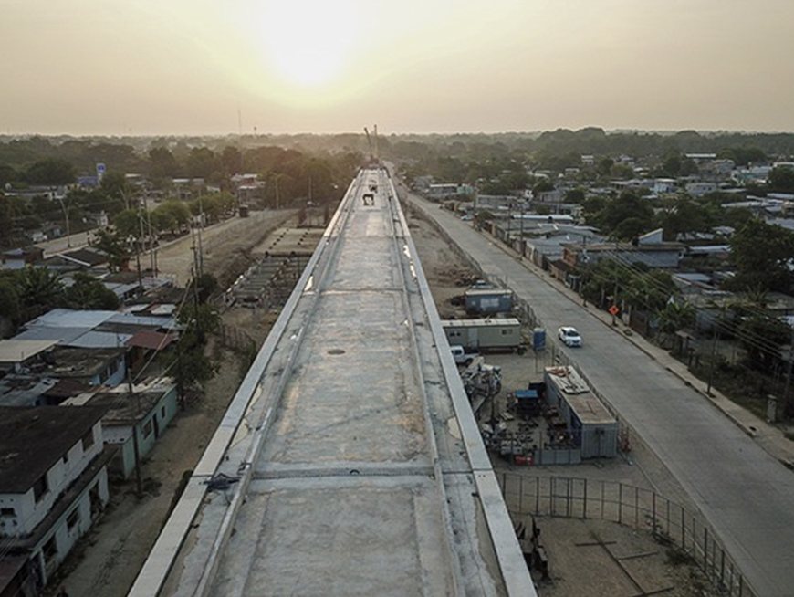 Front of Tren Maya Bridge.