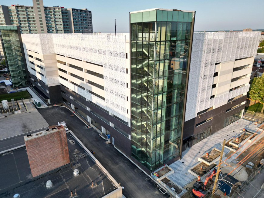 Photo of the Penn Presbyterian Parking Garage in Philadelphia, PA.