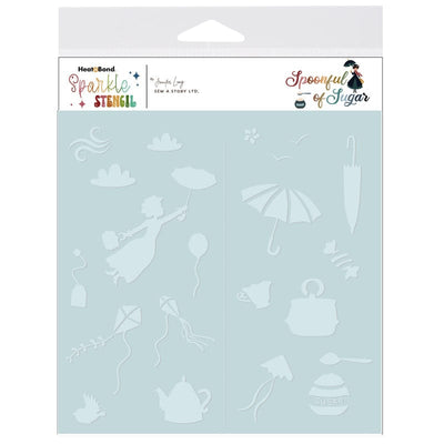 thermoweb.com HeatnBond Sew a Story, LTD by Jennifer Long 6 in x 6 in Stencil- Spoonful of Sugar